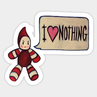 I heart nothing Sticker